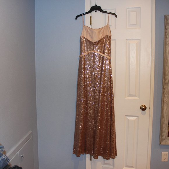 Christina Wu rose gold sequin gown - Picture 2 of 9